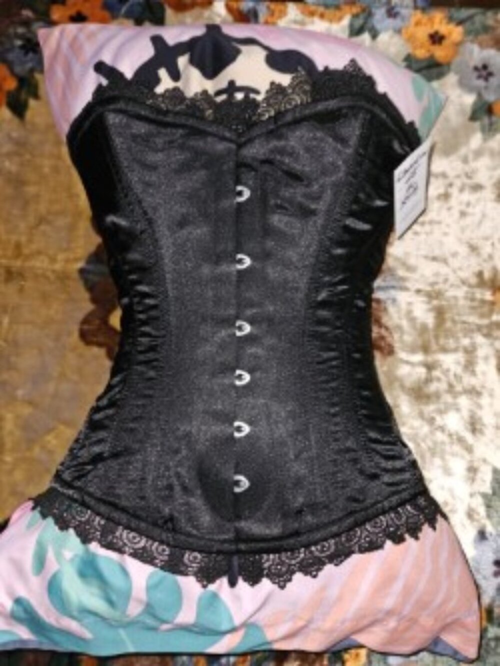 RARE NWT 28"/L EDVARDIAN W/LACE TRIM HANDMADE LAST ONLY TIGHT LACING VICTORIAN